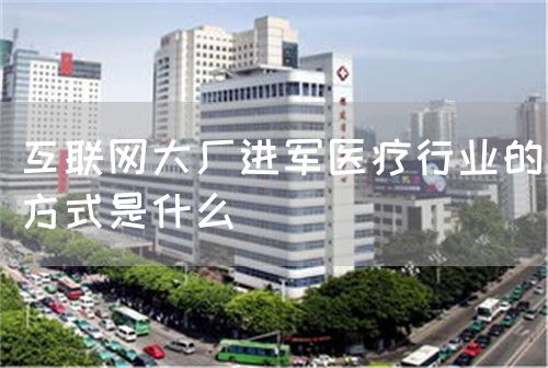 互联网大厂进军医疗行业的方式是什么(图1)