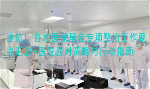 速览！各地医保基金专项整治工作要点汇总+医院应对策略与行动指南(图1)